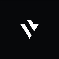 Minimal elegant monogram art logo. Outstanding professional trendy awesome artistic VB BV initial based Alphabet icon logo. Premium Business logo White color on black background