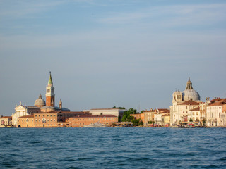Fototapeta premium A panoramic shot of exteriors of Piazza San Marco with The Santa Maria della Salute