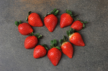 strawberry on a plate - red strawberry