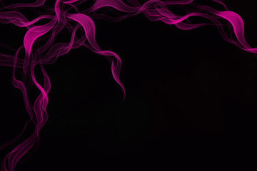 Fototapeta na wymiar Beautiful colorful smoke abstract on black background
