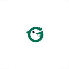 bird logo initial G letter design