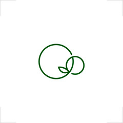 circles logo leaf cloud design connected