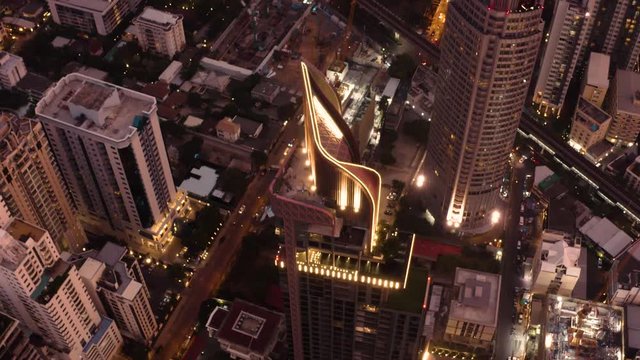Bangkok Aerial view, above Sukhumvit and Thonglor district in Thailand