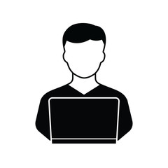 Man working on laptop