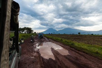 Extreme offroad drive to Virunga gorilla park in Congo