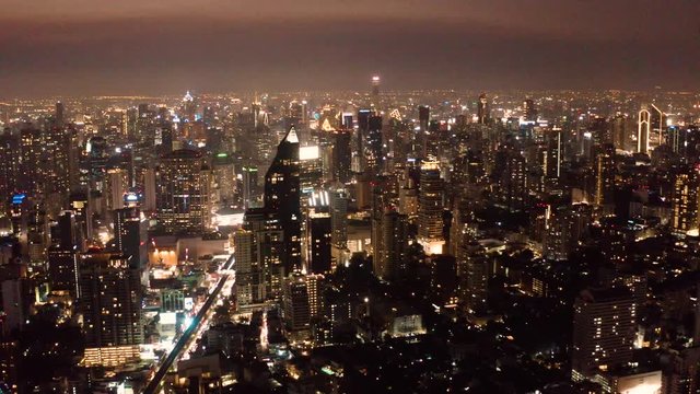 Bangkok Aerial view, above Sukhumvit and Thonglor district in Thailand