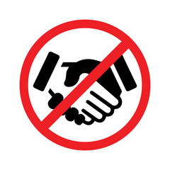 No handshake vector icon