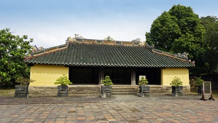 Obraz premium ancient temple village in hue