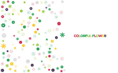colorful Abstract Trendy Morning colorful  flowers.  flowers on colorful background. pattern can be used for web banners, posters, cards, vector illustration.