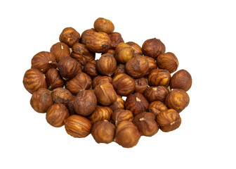 Kernels in a glass plate on a wooden background