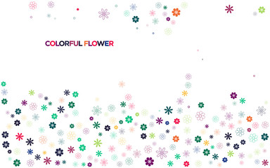 colorful Abstract Trendy Morning colorful  flowers.  flowers on colorful background. pattern can be used for web banners, posters, cards, vector illustration.