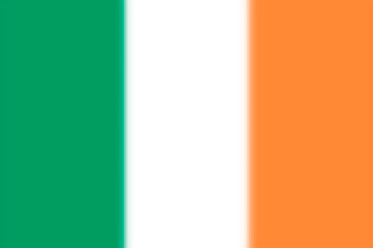 Blurred background with flag Ireland