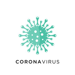 Covid-19 Coronavirus concept inscription typography design logo. World Health organization WHO introduced new official name for Coronavirus disease named COVID-19