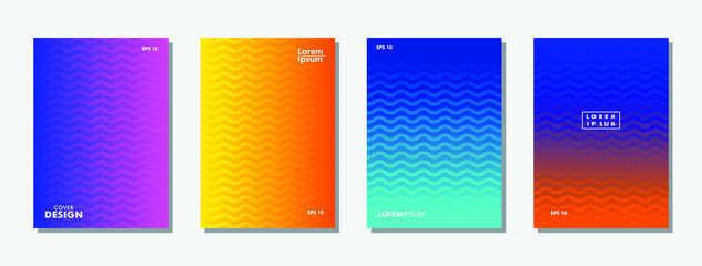 colorful covers design. minimal geometric pattern gradients