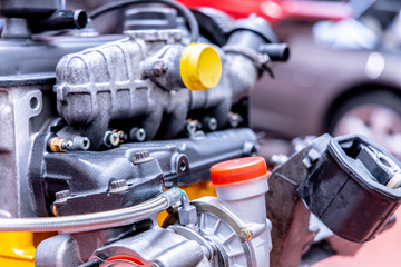 Obraz premium Auto Werkstatt Reparatur Tuning Motor Diesel Benzin fuel