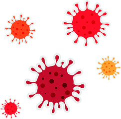 Icon Covid-19 Coronavirus concept for social media post.