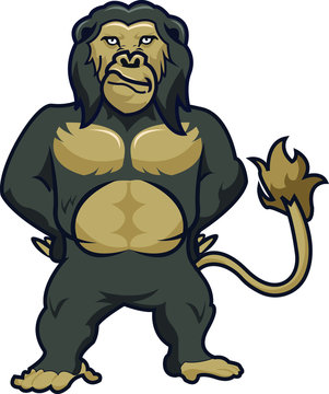 Gorilla colored Vector mascot logo premium image