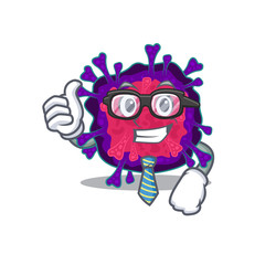 nyctacovirus Businessman cartoon character with glasses and tie