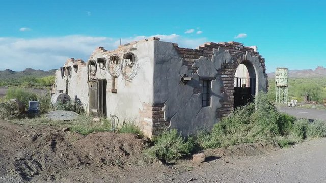 Old West Adobe House Ruin In Arizona Sonoran Desert