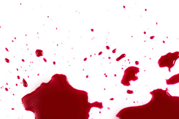 Blood on white background
