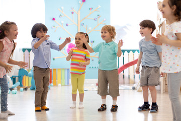 preschool ids group have fun and play at kindergarden