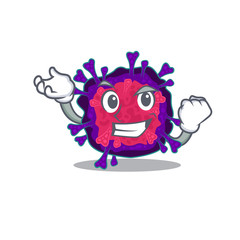Nyctacovirus cartoon character style with happy face