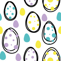 Easter eggs seamless pattern