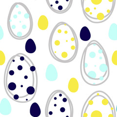 Easter eggs seamless pattern