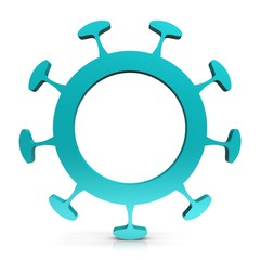 Corona virus Coronavirus Covid-19 sign abstract symbol 3d render