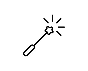Magic wand line icon