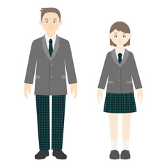 Fototapeta premium 男子学生と女子学生