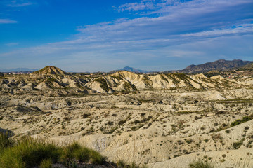 The Badlands of Abanilla and Mahoya near Murcia in Spain