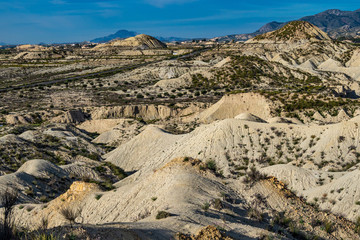 The Badlands of Abanilla and Mahoya near Murcia in Spain