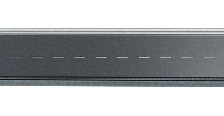 Top angle view of straight asphalt road © jamesteohart