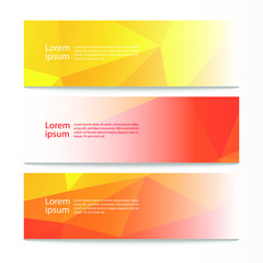 set of abstract banners