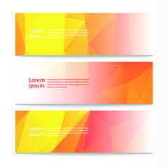 set of abstract banners
