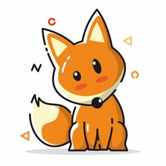 Vector graphics of a cute fox illustration good for product chaos