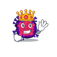 The Royal King of nyctacovirus cartoon character design with crown