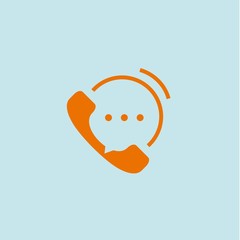 telephone icon. chat design logo template. Vector illustrations