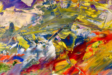 Colorful abstract background wallpaper. Modern motif visual art.  Mixtures of oil paint. Trendy...