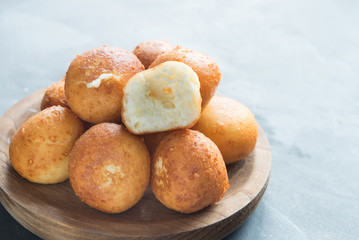 Traditional Colombian buñuelo - Deep Fried Cheese Bread