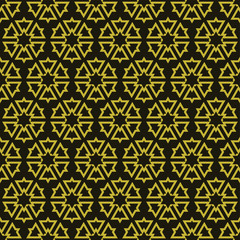Geometric seamless background pattern  on dark background for your design. Vector image