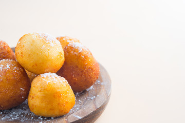 Honey Glazed, Fried, dough Balls. Struffoli - Traditional Dessert Served at Easter.