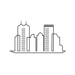Obraz premium Modern City skyline . city silhouette. vector illustration in flat design