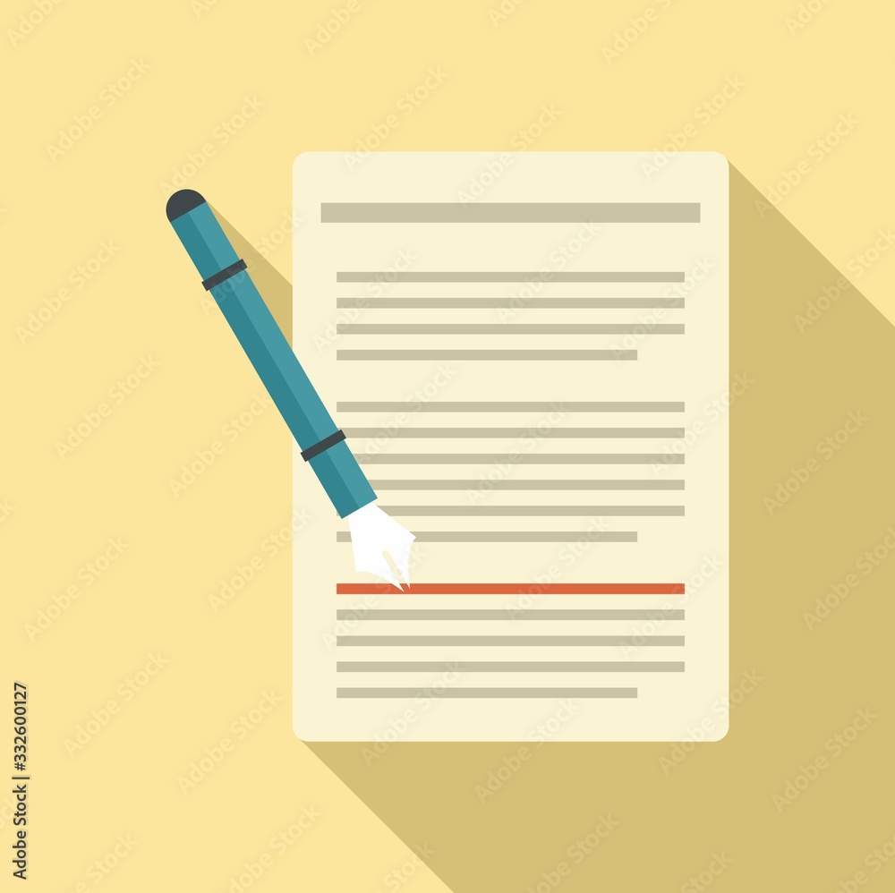 Poster edit text icon. flat illustration of edit text vector icon for web design