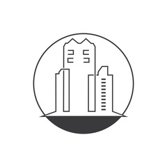 Modern City skyline . city silhouette. vector illustration in flat design
