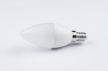 Bulb isolated on white background.Led light.Copy space