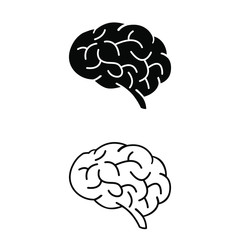 human brain vector icon. brainstorm illustration sign. creativity symbol. genius logo.