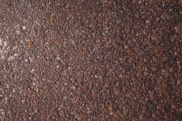 Old rusty sheet of rolled steel. Rough surface