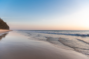 Thai Mueang Beach in Phang Nga Province Is the longest beach in Thailand